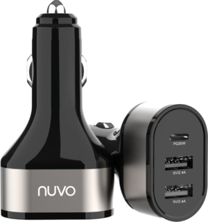 NUVO AUTÓS TÖLTŐ 2X USB 1XUSB-C KIMENETTEL (44W)