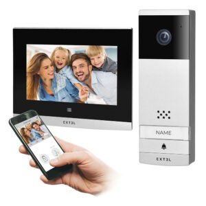 EXTEL720313 vezeték nélküli videokaputelefon szett, 7", microSD, Wi-Fi