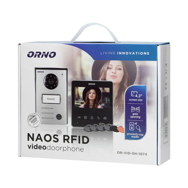 OR-VID-SH-1074 2 vezetékes videokaputelefon szett, 4,3", RFID - Image 2