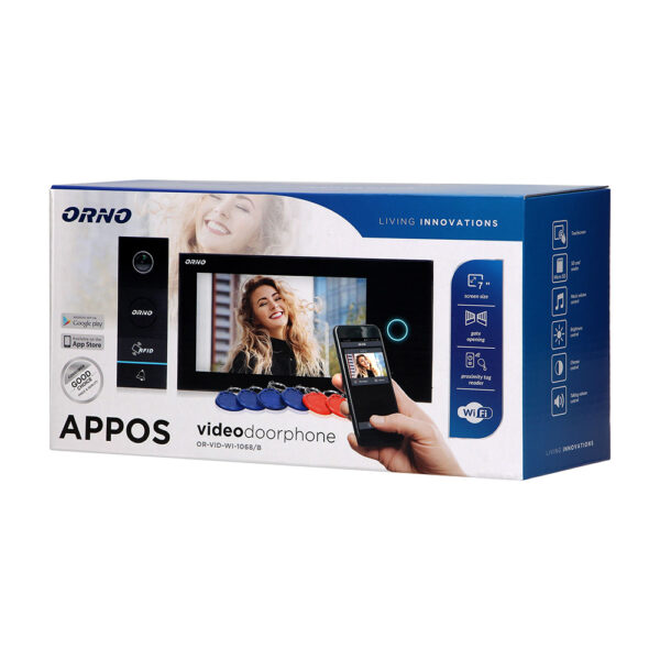OR-VID-WI-1068/B 2 vezetékes videokaputelefon szett, 7", RFID, microSD, Wi-Fi - Image 2