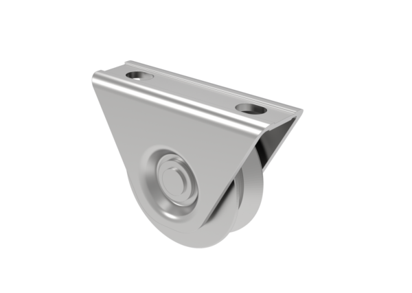 Rozsdamentes görgő tolókapuhoz-V, INOX, D80 V-profilhoz