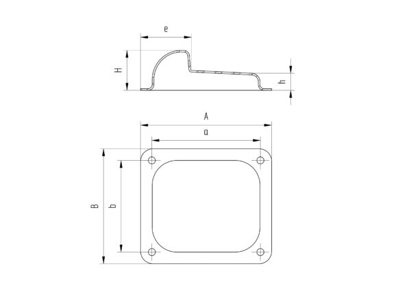 Ütköző szárnyas kapuhoz Zn, 120x100x42mm kicsi - Image 3