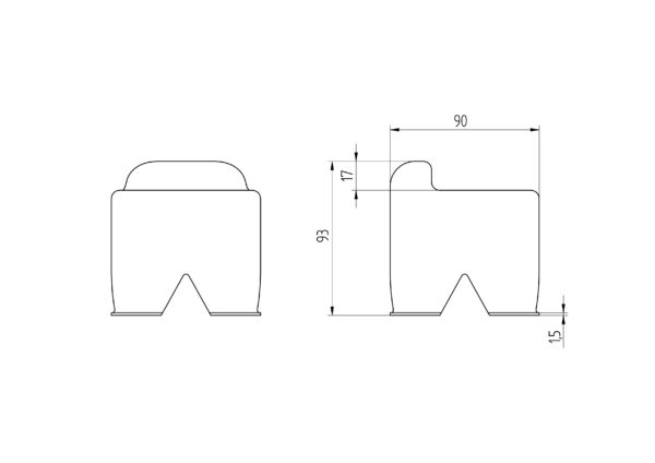 Betonozható Kapuütköző - Zn - Image 2