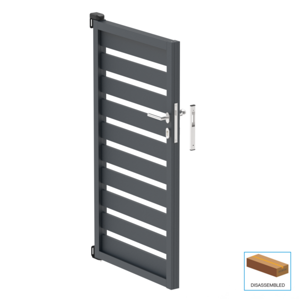 Egy szárnyú kapu 1,025x1,85m 20x100 R7016 kitöltéssel - készlet