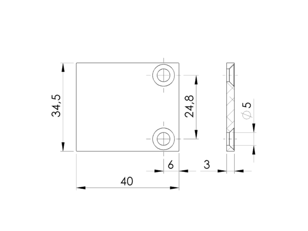 Alumínium adapter sapka 20 mm lécekhez R7016 - Image 2