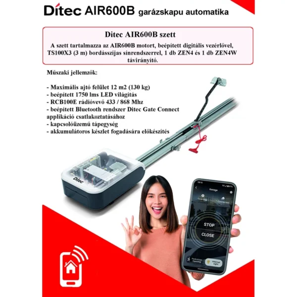 DITEC AIR600B GARÁZSNYITÓ SZETT - Image 3