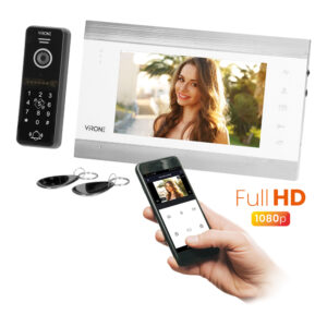 OR-VDP-61FHD/W 5 vezetékes, 1 lakásos videokaputelefon szett, RFID, kódzár, Wi-Fi