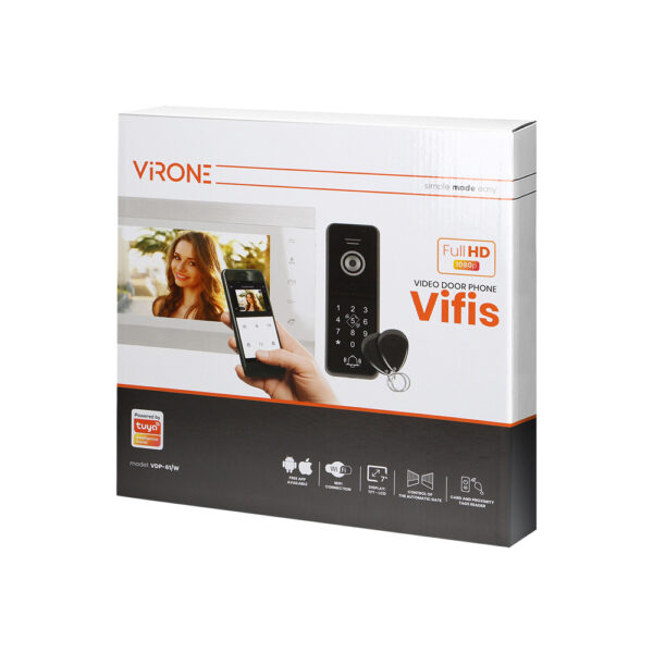 OR-VDP-61FHD/W 5 vezetékes, 1 lakásos videokaputelefon szett, RFID, kódzár, Wi-Fi - Image 2
