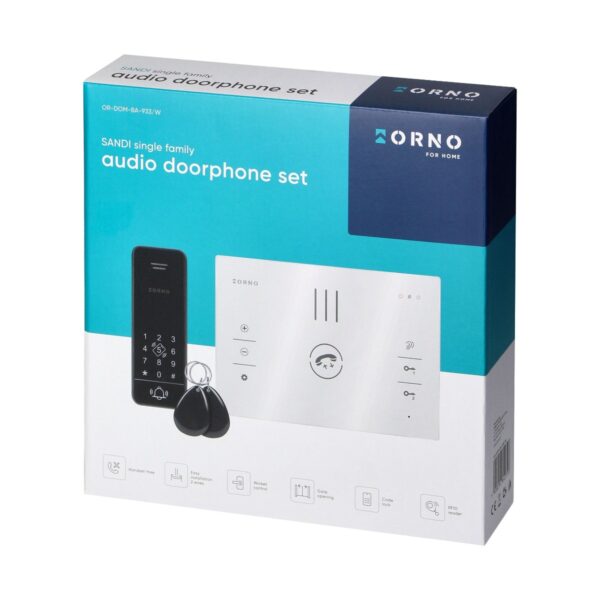 OR-DOM-BA-933W 2 vezetékes 1 lakásos kaputelefon szett, RFID, kódzár - Image 2